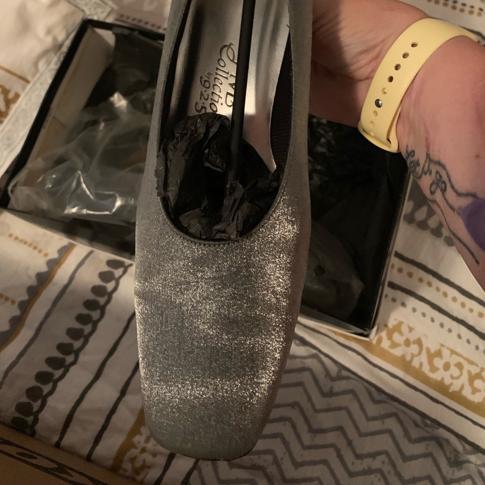 Beautiful silver formal shoes